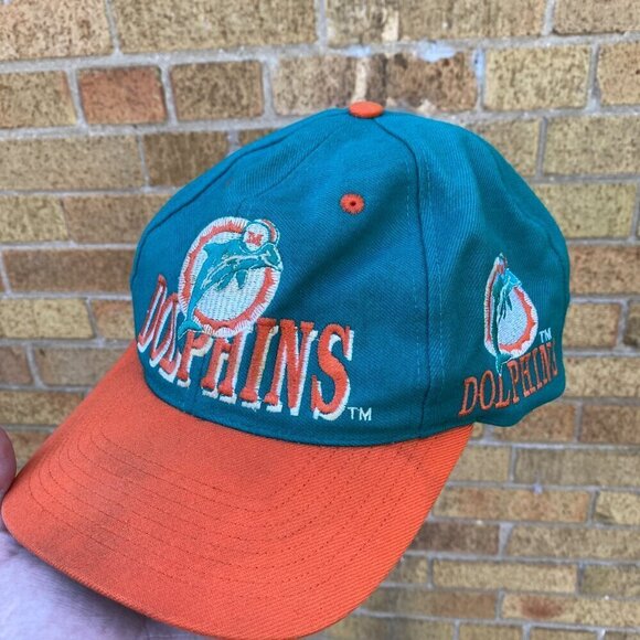 Vintage Miami Dolphins Embroidered NFL Baseball Hat Blue - Picture 2 of 11